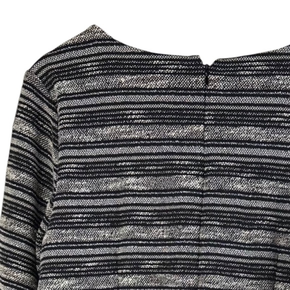 Ann Taylor Loft Shift Sheath Dress Sz 14 XL Black Striped Career Classic - Picture 4 of 6
